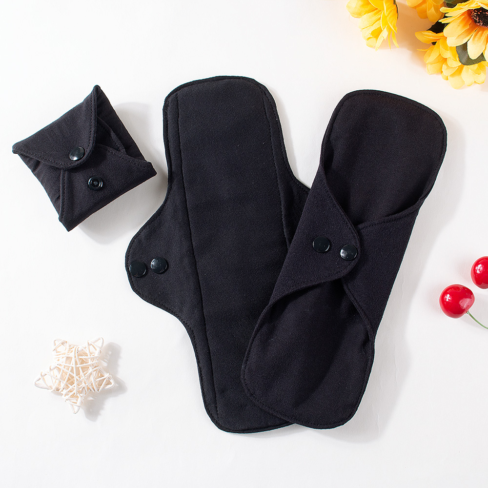 1pc Balck Pure Cotton Sanitary - Cloth Pad Reusable avis et prix